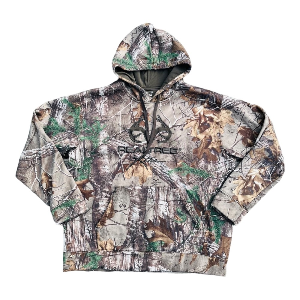 Men's Realtree Xtra Camo Pullover Hoodie Hooded Sweatshirt L Large Hunting